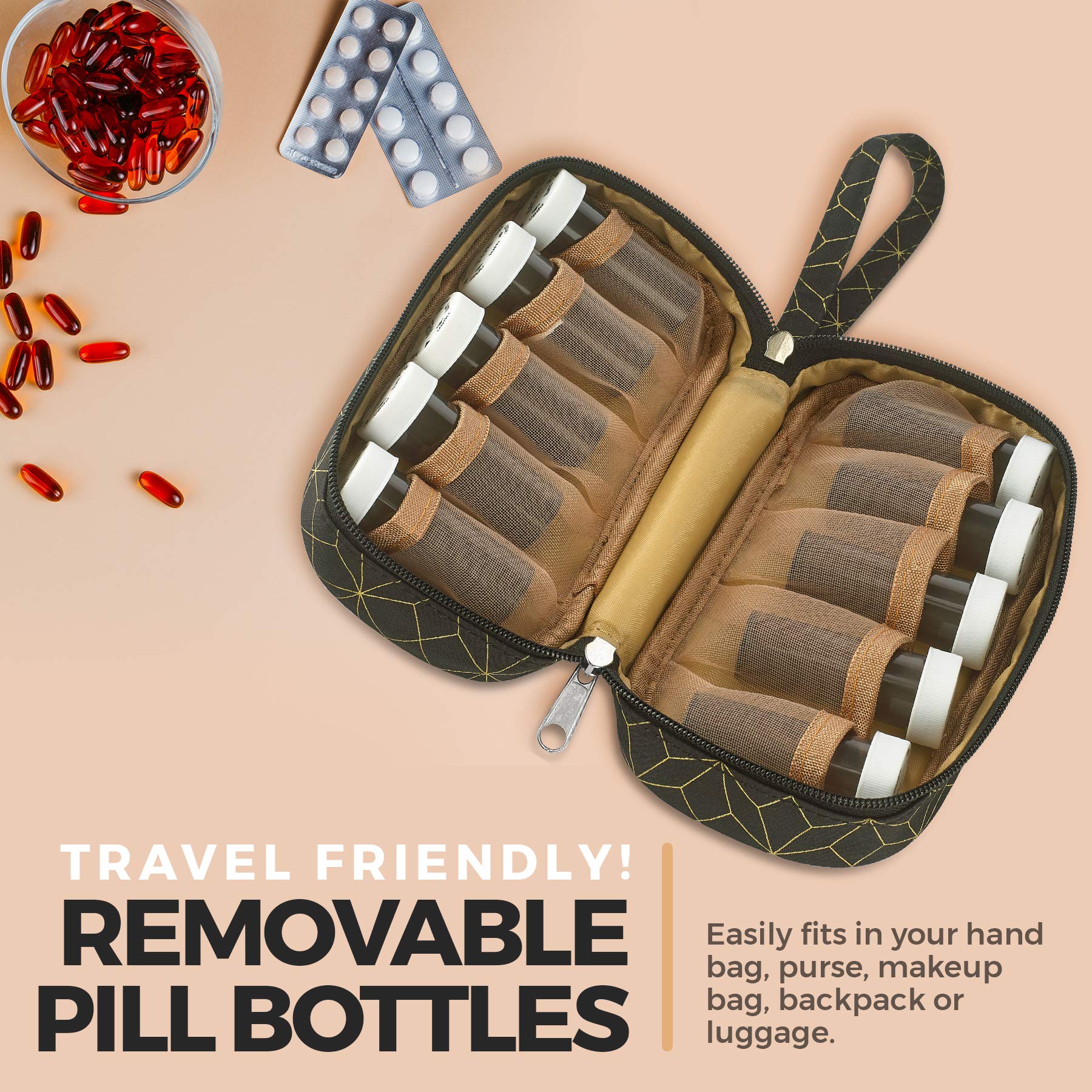 travel case for pill bottles