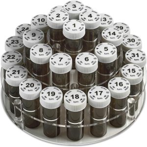 31 Day Pill Bottle Organizer Rack