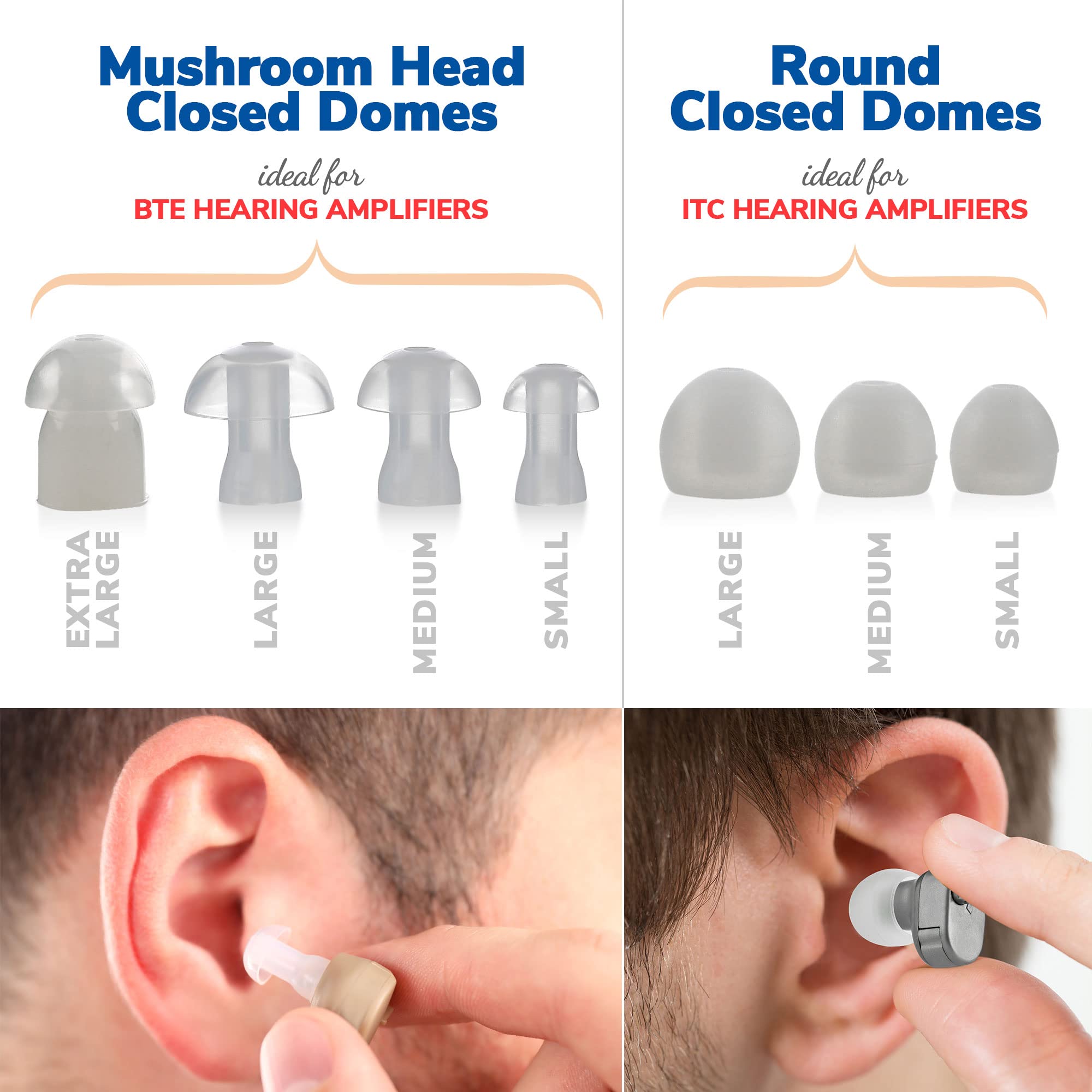 Where To Buy Hearing Aid Domes Hearing Aid Tulip Domes with GN Resound Sure Fit ? 10-Pcs (BTE)