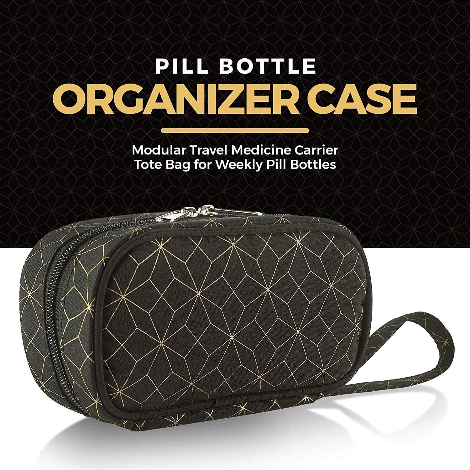 Pill Case and Pills Bottle Organizer Weekly and Daily Medicine